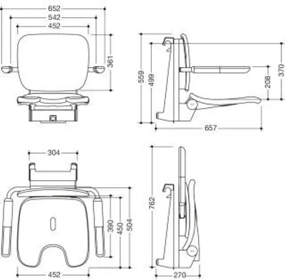 Produktbild von HEWI 802.51.13860 DR Einhängesitz Premium,Schamauss.
