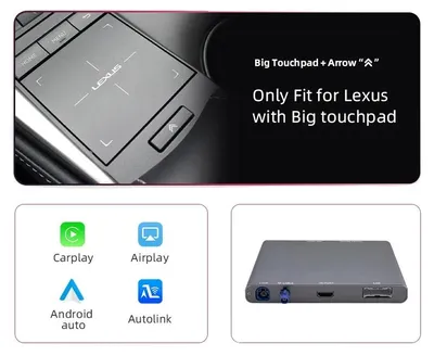 Obrázok produktu pre Modul CarPlay a Android Auto, bezdrôtové pripojenie, kompatibilný s modelmi Lexus, s veľkým dotykovým panelom