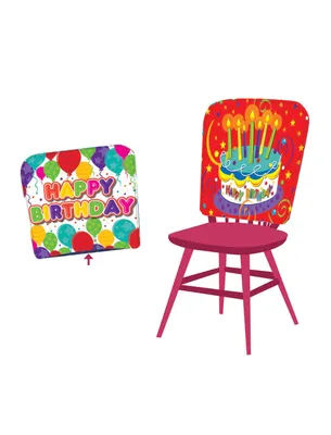Image de Housse de chaise joyeux anniversaire