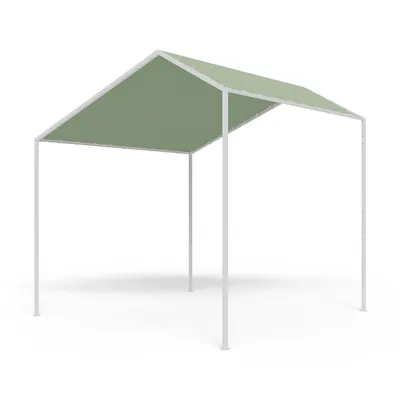 Produktbild von Blumfeldt Pergola, Metall Pavillon mit Polyester Schrägdach, Sonnensegel mit Gestell, Überdachung Freistehend, Sonnenschutz für Garten und Terrasse, Gazebo Wasserdicht und Stabil, Aluminium-Rahmen