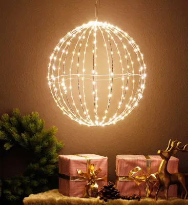 Produktbild von LED Leuchtkugel 50 cm faltbar Weihnachtsbeleuchtung LED Ball 320 LED Lichterkette Dekolicht