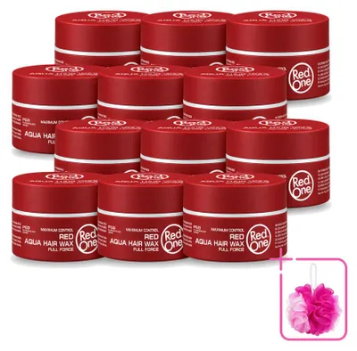 Obrázek produktu pro 12 kusů vosku na vlasy Red One Aqua, barva červená, objem 150 ml - balení