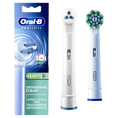Produktbild von Oral-B Orthodontic Clean + Advanced Clean, Weiß 2-PAK Spitze