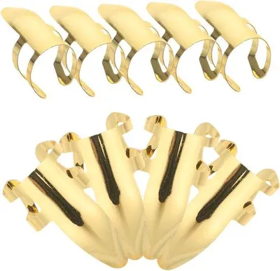 Productafbeelding van Gitaar Vingerprikkers - Plectrums Duim - Muziek Maken - Vinger Vriendelijk - 9 Stuks - Goud