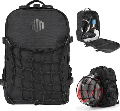 Produktbild von Rucksack 30L Wasserdicht mit Helmhalterung für Herren Damen Schwarz