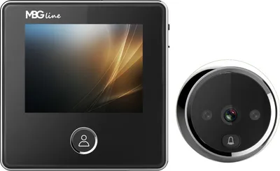 Produktbild von MBG Line Türspion mit LCD Display 2,8" DD2 Judas Weitwinkel 90° Eingebauter Speicher Klingelfunktion Stromversorgung Akku Home Office Sicherheit
