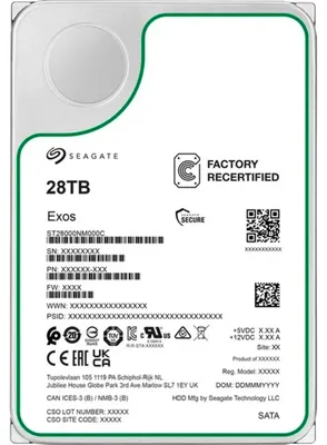 Produktbild von Seagate Exos 28 TB , Festplatte, (SATA 6 Gb/s, 3,5")