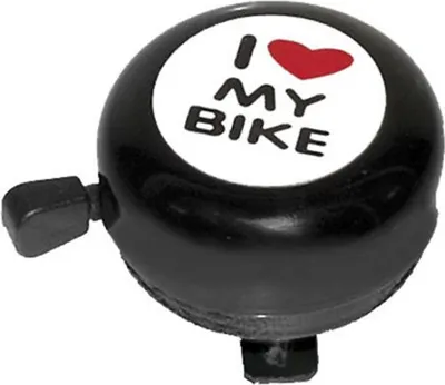 Produktbild von absolut Klingel Ø 54mm Aufkleber "i love my bike" - schwarz