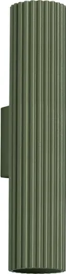 Obrázek produktu pro Nástěnné hliníkové svítidlo GU10 30 cm vysoké olivově zelené 2 světla podlouhlé moderní