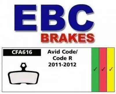 Productafbeelding van CFA616 - Fietsremblokken (organisch) van EBC Brakes
