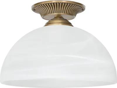 Produktbild von Messing Deckenlampe V-PL1G30 - Alabaster Glas 30cm E27 Goldpatina