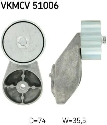 Produktbild von SKF VKMCV 51006 Umlenkrolle Keilrippenriemen passend für MERCEDES-BENZ VARIO Kasten/Kombi Vario Pritsche / Fahrgestell VARIO Kipper VARIO Bus