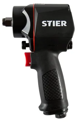 Produktbild von STIER Druckluft Schlagschrauber 14-KBS, Extra kurz, Jumbo-Hammer-Schlagwerk, Stecknippel 1/4 Zoll, Lösemoment: 1.400 Nm, 3 Geschwindigkeitsstufen, Rechts- und Linkslauf, Schlagschrauber