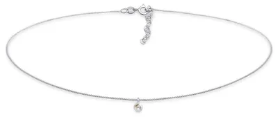 Produktbild von Elli Halskette Damen Choker Soliltär Anhänger mit Turmalinquarz 925 Silber