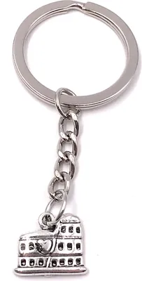 Produktbild von Onwomania Schlüsselanhänger Gebäude Burg Metall Anhänger Charm