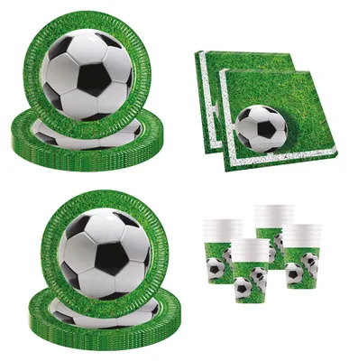 Fußball Party Set Klein – Teller, Becher & Servietten