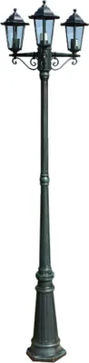 Produktbild von vidaXL Gartenlaterne 3-flammig 215 cm Dunkelgrün/Schwarz Aluminium