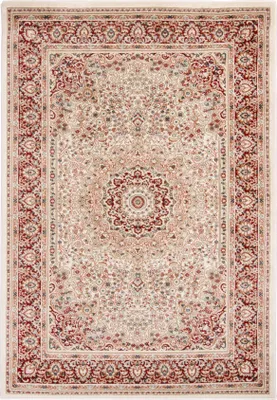 Zdjęcie produktu dla Mazovia Dywan Beżowy Orientalny Vintage - Salon, Sypialnia, Jadalnia, Biuro - Średnie Runo - Prostokąt - Tradycyjny Klasyczny, Czerwony - 200x300 cm