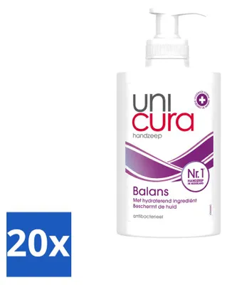 Produktbild von 20 x Unicura Antibakterielle Flüssigseife Balance - 250 ml - Vorteilspackung - 20 Stücke
