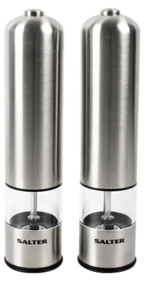 Image de Salter, ensemble de 2 moulins à épices électriques, pour sel et poivre, avec éclairage LED