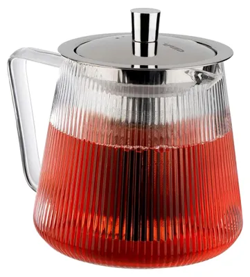 Produktbild von Teekanne INFUSA 800 ml | Glasteekanne mit Edelstahlfilter & Deckel | Für losen Tee, hitzebeständig bis 100 °C | Spülmaschinengeeignet, 3–4 Tassen