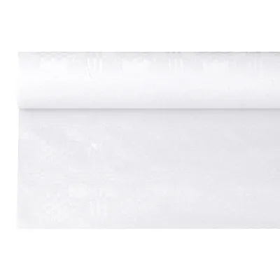 Produktbild von Papstar Papiertischtuch mit Damastprägung 6 m x 1,2 m weiss 85467