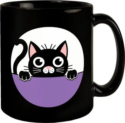Produktbild von Schwarze Katze Tasse für Katzenliebhaber