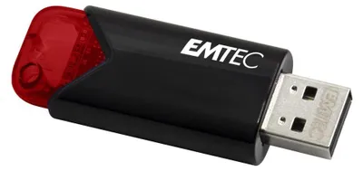 Image de Emtec Click Easy lecteur USB flash 256 Go USB Type-A 3.2 Gen 1 (3.1 Gen 1) Noir, Rouge