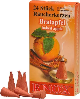 Produktbild von KNOX Räucherkerzen 24 Duftkegel Bratapfel