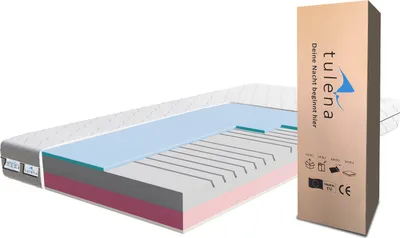 Immagine prodotto di TULENA NOX Materasso in Schiuma 90x200 Comfort Medio H3 / H4 Basic 18 cm – Reversibile con Rivestimento Antibatterico e Cerniera