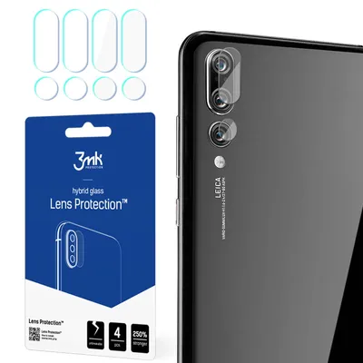 Produktbild von 3mk Hybridglas Lens Protection für Huawei P20 Pro Kamera Objektiv Kameralinse 0,16mm 6H (4 Stück)