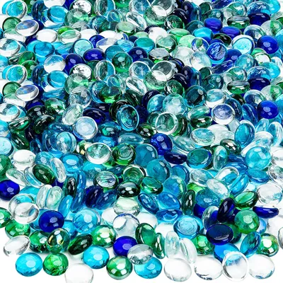 Immagine prodotto di Ghiaia di vetro, 1800 g, 400 pezzi, 17-20 mm, ideale per vasi e decorazioni