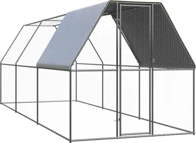 Obrázek produktu pro The Living Store Venkovní klec pro kuřata 2x6x2 m Pozinkovaná ocel