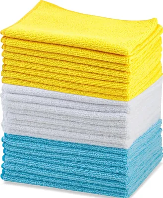 Productafbeelding van Microvezeldoekjes - Set van 24 - 30 x 41 cm - Meerkleurig - Wasbaar en herbruikbaar