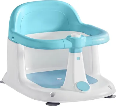 Immagine prodotto di Seggiolino da bagno per neonati - Seggiolino per vasca da bagno - Antiscivolo - 4 ventose - Dai 6 mesi in su - Blu