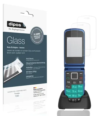 Image de 2x Protection ecrán pour Tosaju T380 mat Verre souple Film Protecteur 9H dipos