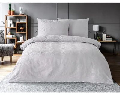 Immagine prodotto di Biancheria da letto jacquard 140x220, 70x90cm grigio chiaro