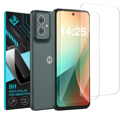 Produktbild von 2x 9H Schutzglas Displayschutzfolie für Motorola Moto G55 5G Displayglas Displayschutz Glas Panzerfolie Schutzglasfolie