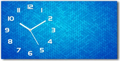 Produktbild von Wanduhr aus Glas – 60x30 cm - Glasbild - Glasuhr - Gehärtetes Glas - weisse-zeiger - Abstrakter Hintergrund