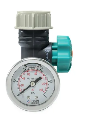 Produktbild von Einstellbarer Wasserdruckregler mit Manometer G3/4", Druckminderer für Garten und Gewächshaus