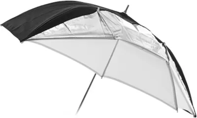 Produktbild von Sonnenschirm 2-in-1, WEISS - Diffusor + Reflektor - SILBER / 110 cm
