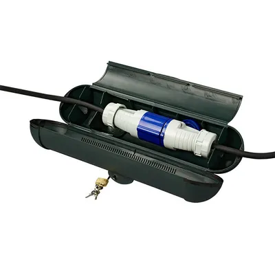 Productafbeelding van Veiligheidsbox voor CEE-stekkerverbindingen met slot, geschikt voor caravans, campers en campings