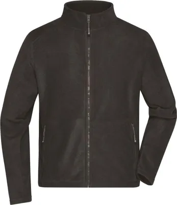Produktbild von Fleece Jacke mit Stehkragen im klassischen Design dark-grey, Gr. M