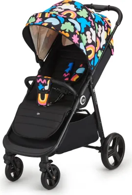 Obrázok produktu pre Kinderkraft GRANDE PLUS - kočík - od narodenia do 22 kg - systém CLICK & FOLD - kolieska tlmiace nárazy - nastaviteľné operadlo - Happy Shapes