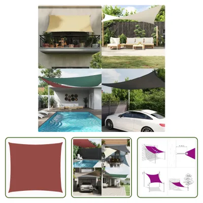 Produktbild von The Living Store Sonnensegel Oxford-Gewebe Quadratisch 5x5 m Terrakotta-Rot
