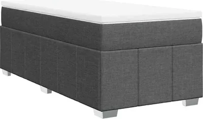 Produktbild von vidaXL Boxspringbett mit Matratze Dunkelgrau 100x200 cm Stoff