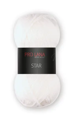 Produktbild von Pro Lana Star 50 g anschmiegsame Wolle für Anfänger und Könner (100 % Polyacryl) 135 m Farbe 001