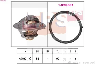 Produktbild von EPS Thermostat Kühlmittel 90°C für HYUNDAI Tucson (TL, TLE) für KIA SPORTAGE (SL)