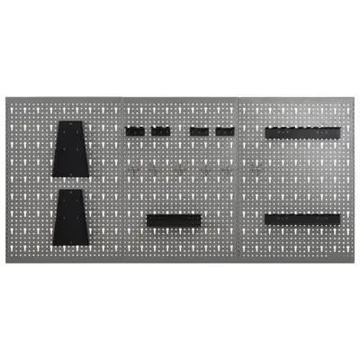 Image de vidaXL Paroi à outils 3 pcs. 40×58 cm acier