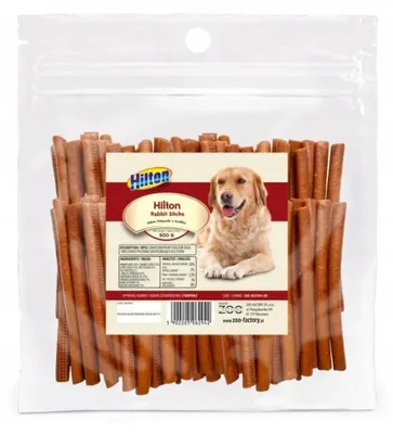 Zdjęcie produktu dla HILTON Soft Rabbit Sticks - przysmak dla psów - 500g